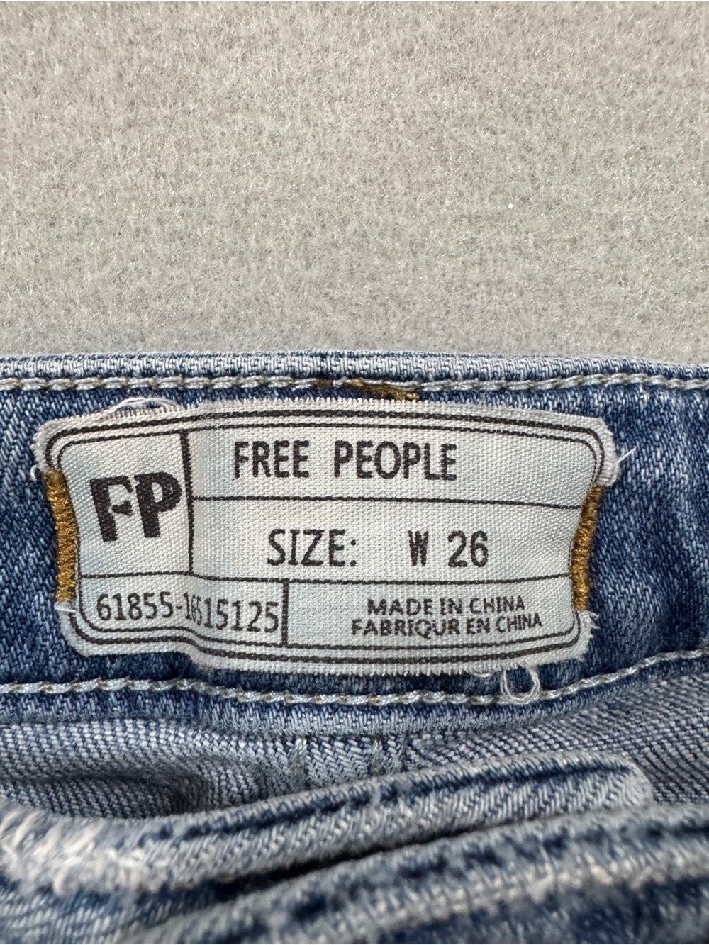Free People Cropped Wide Leg Jeans Light Wash High Rise Button Fly Women’s 26 - Picture 9 of 12